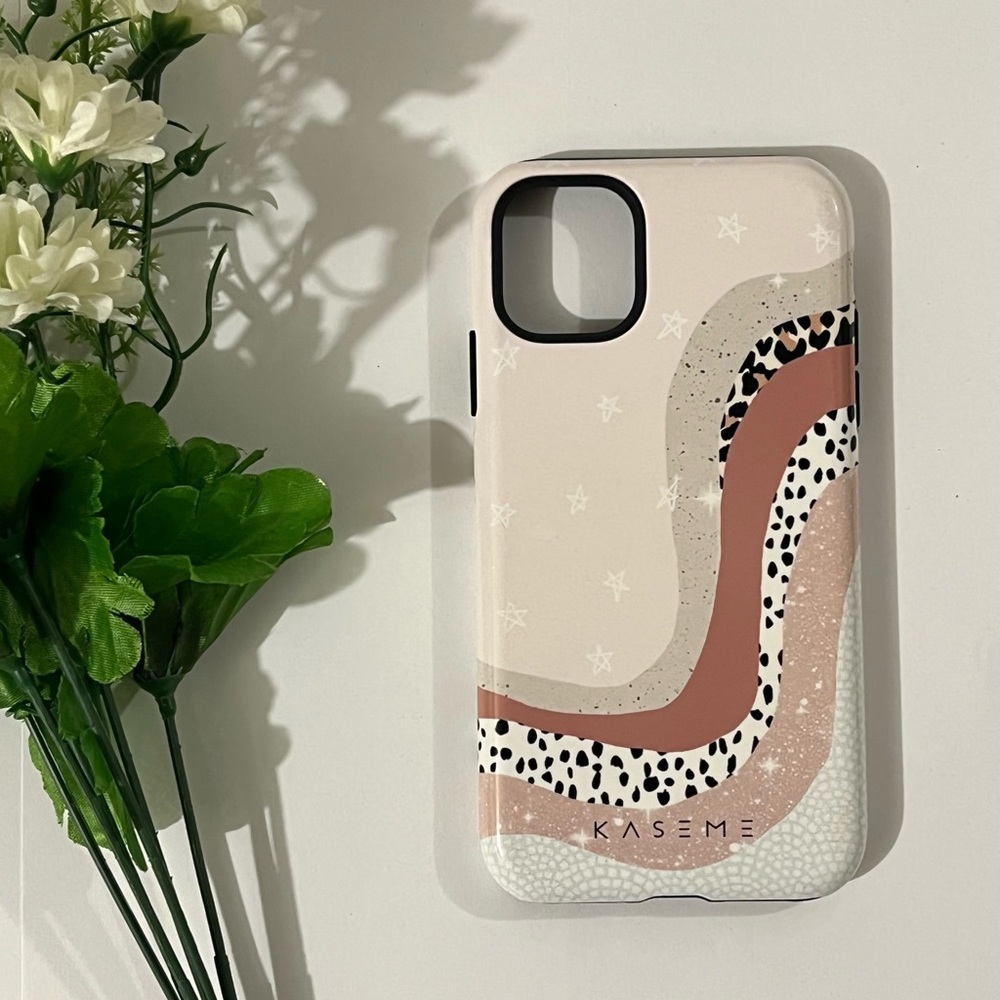 2/$30 Kaseme iPhone 11 case with dust bag in the design starchild.